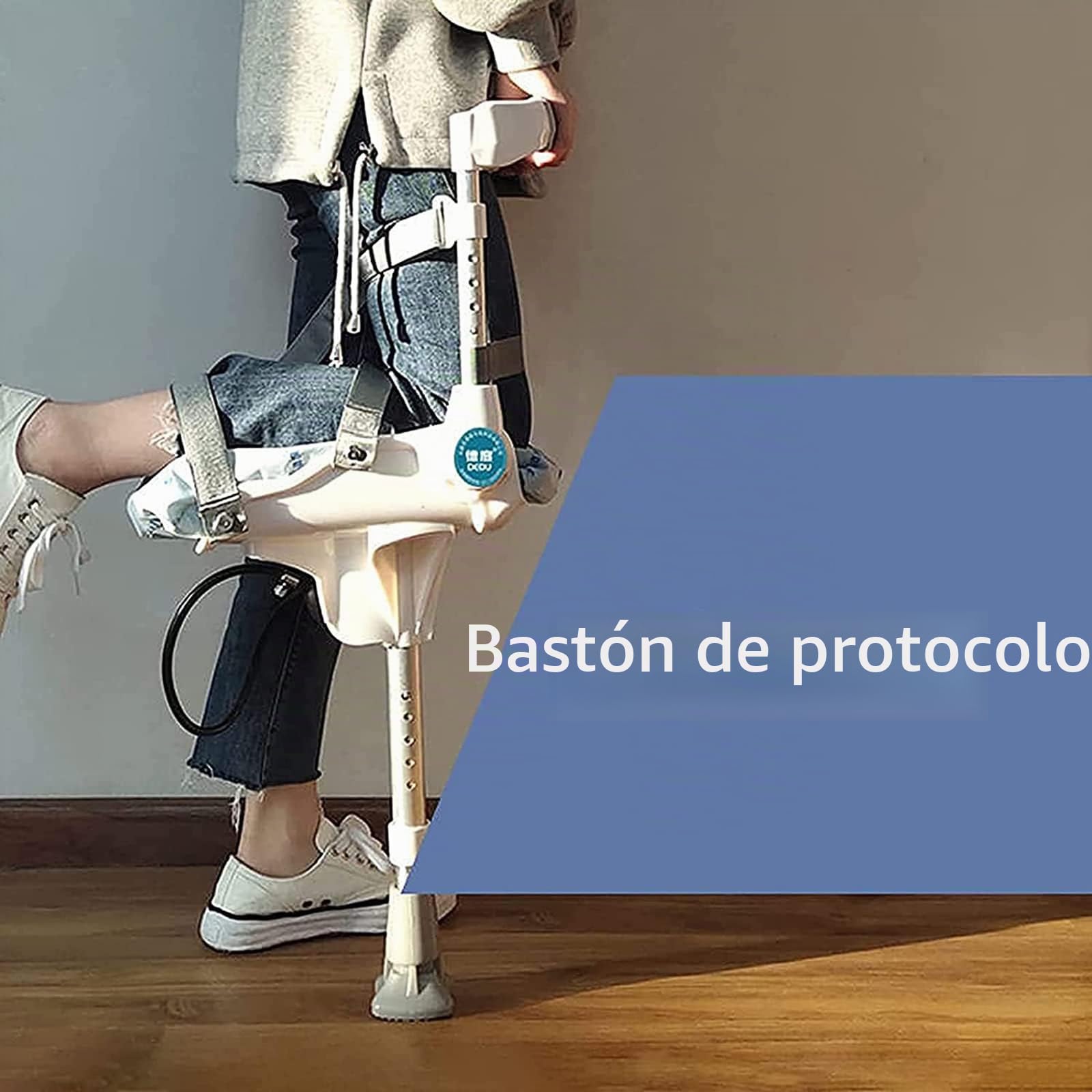 Muleta manos libres, muleta de rodilla sin dolor para discapacidad, ancianos, soporte de lesiones, alternativa a las muletas tradicionales para recuperación de fracturas de tobillo