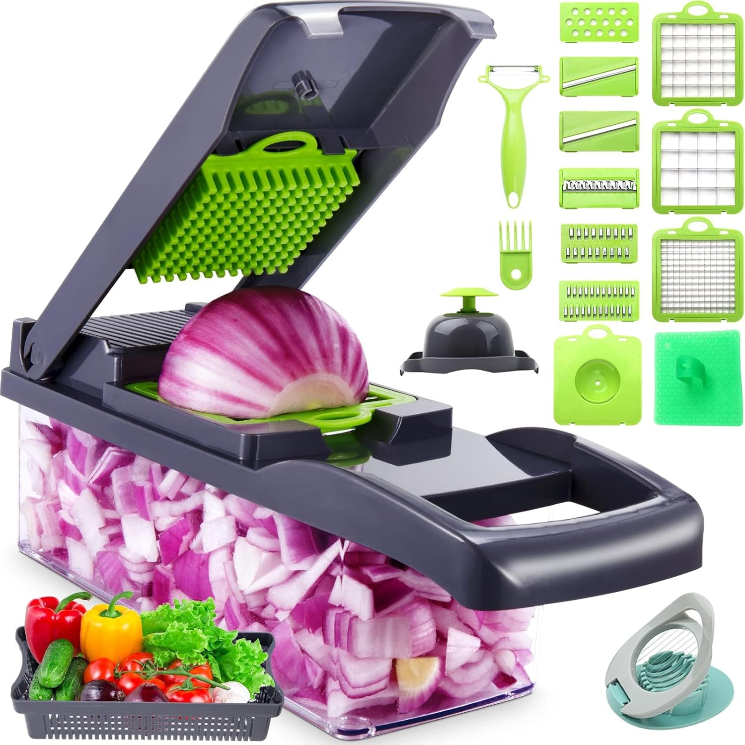 Vegetable Chopper 18in1 Veggie Choppers, Food Dicer Onion