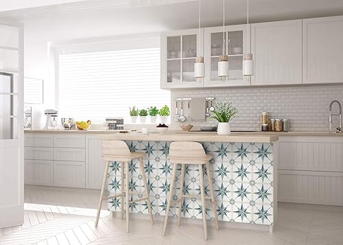 Miniatura 8 de Adhesivos para azulejos Mi Alma, 24 unidades, Talavera, plantillas de pared, calcomanías para despegar y pegar, fácil aplicación, ideal para baño,