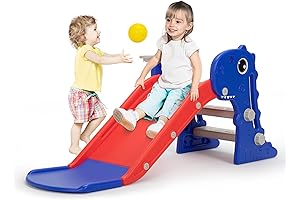 3 in 1 Kids Slide for Toddlers Age 2-5, Folding Climb and...