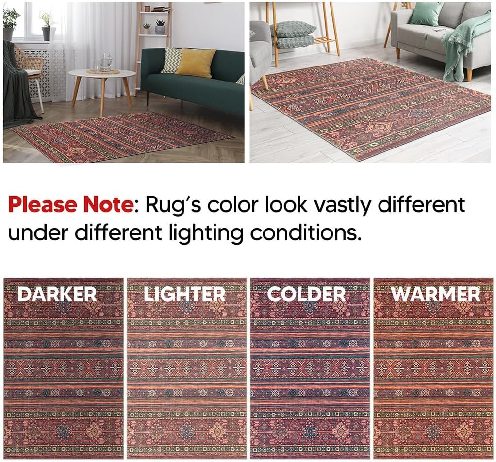 Keen Home Design 3x5 Rug - Machine Washable Entry Rug with Non-Slip Backing, Ideal for Enteryway, Kitchen, Bathroom, Laundry Room - Vintage, Easy Clean, Durable, Low Pile Rug - (3' x 5') - Image 6