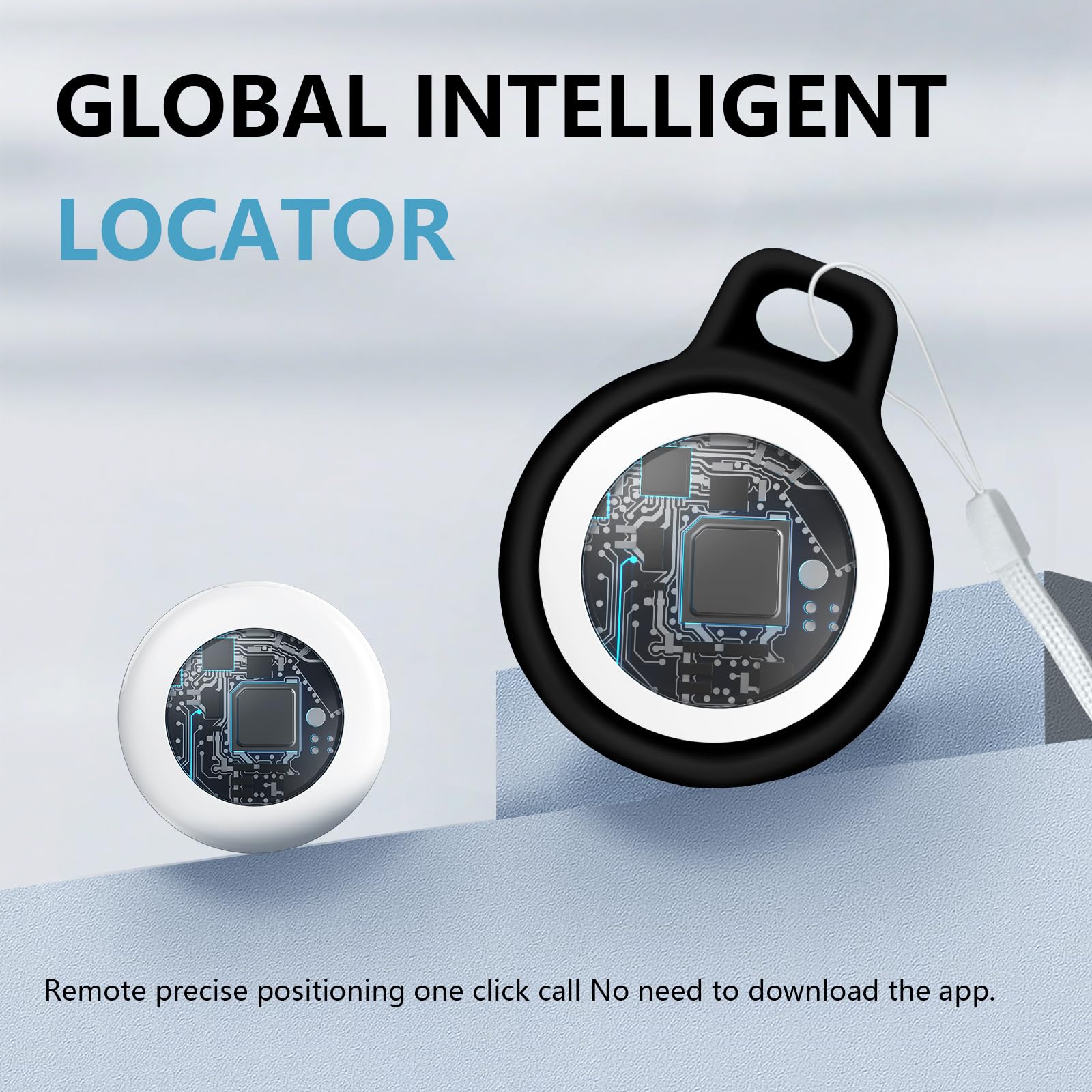 Localizzatore compatibile con l'app Trova il mio di Apple (solo iOS), localizzatore di oggetti per borse, bauli, borsette, valigie e animali domestici, batteria sostituibile.