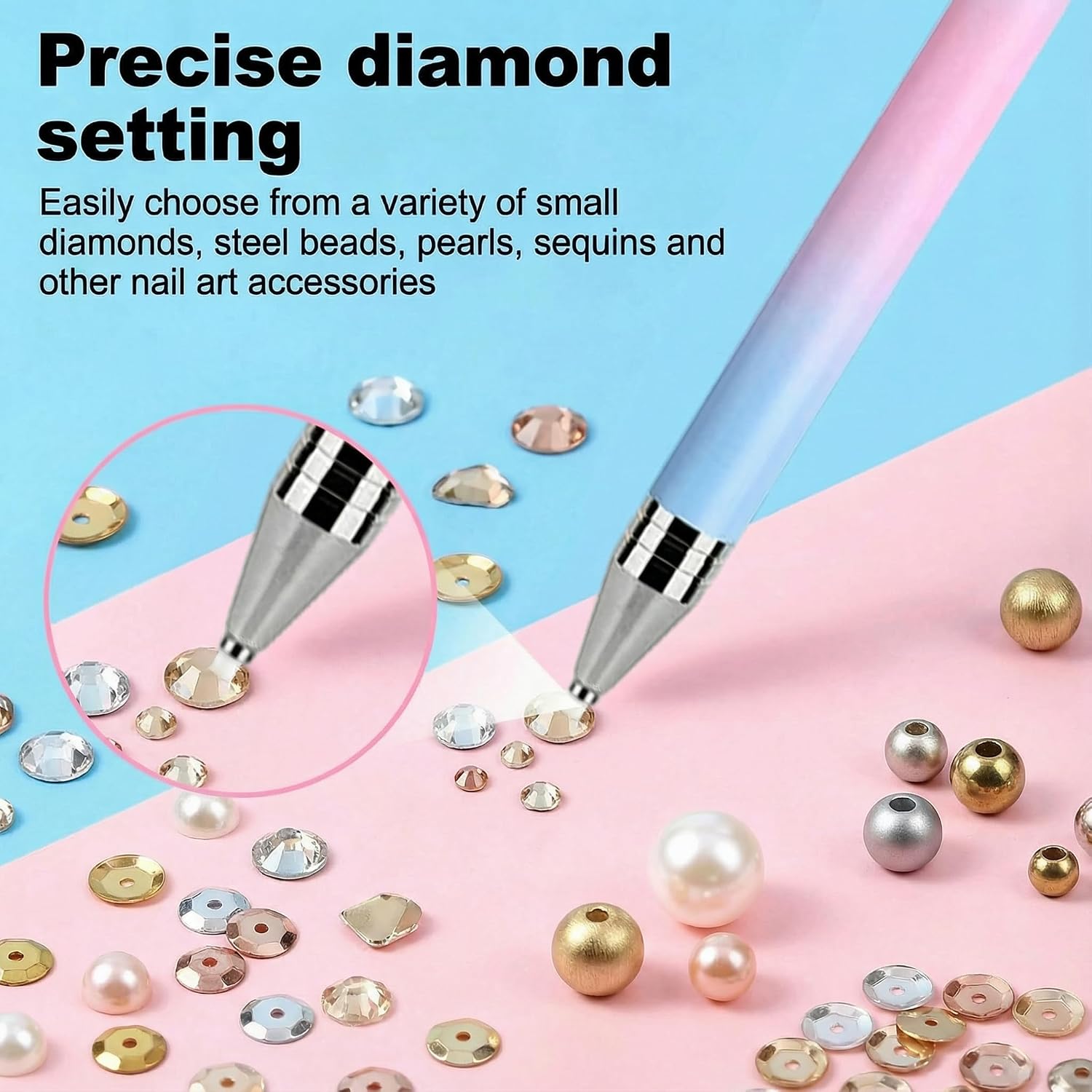 3Pcs 2026 New Refillable Wax Pen for Diamond Painting Set, Automatic Refillable Art Pens with 2 Refill Pads Nail Art DIY & Diamond Painting image 3