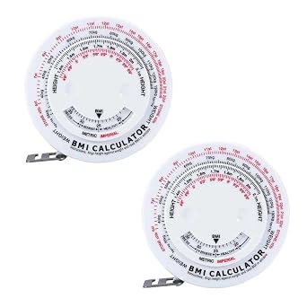 HomeSoGood 2 Pcs BMI Body Mass Index Retractable Tape 150cm Body Tape Measures Tools with BMI Calculator for Body Waist Weight Health Accurate Measurement Diet Weight Loss