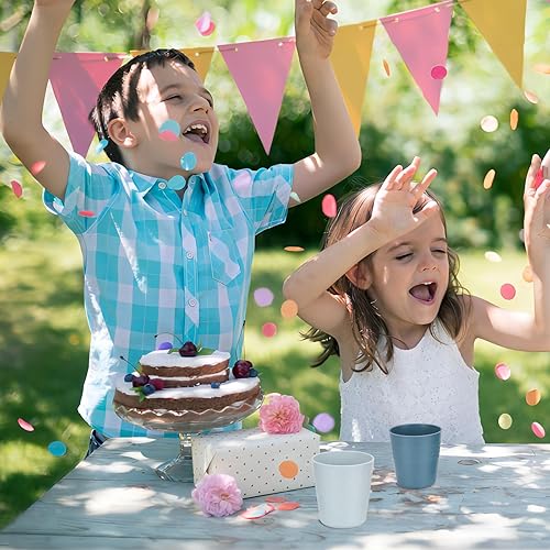 Miniatura 7 de Homestockplus Vasos de paja de trigo de 8 onzas, Juego de 8 vasos pequeños de plástico reutilizables, sin BPA, irrompibles para agua para cocina y