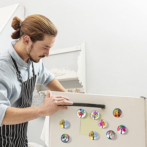 Miniatura 4 de Imán fuerte para refrigerador, 12 unidades, árbol de vida, imán de nevera, cristal para nevera, decoración de pizarra blanca, lavavajillas, gabinete