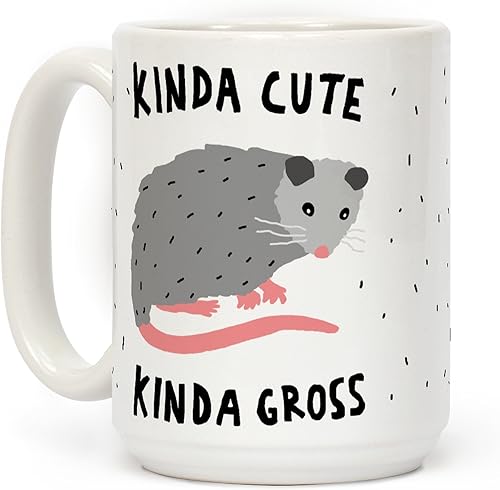 Miniatura 8 de lookhuman comadreja en las calles y también un comadreja en la hojas), color blanco 11ounce taza de café de cerámica