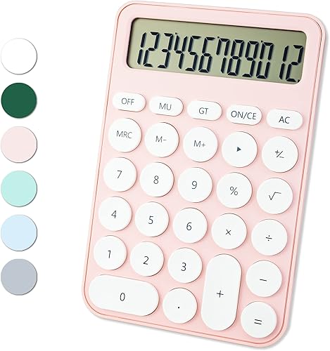 Miniatura 7 de Calculadora estándar de 12 dígitos, pantalla grande de escritorio de 6.2 x 4.2 pulgadas y botones, calculadora con pantalla LCD grande para oficina