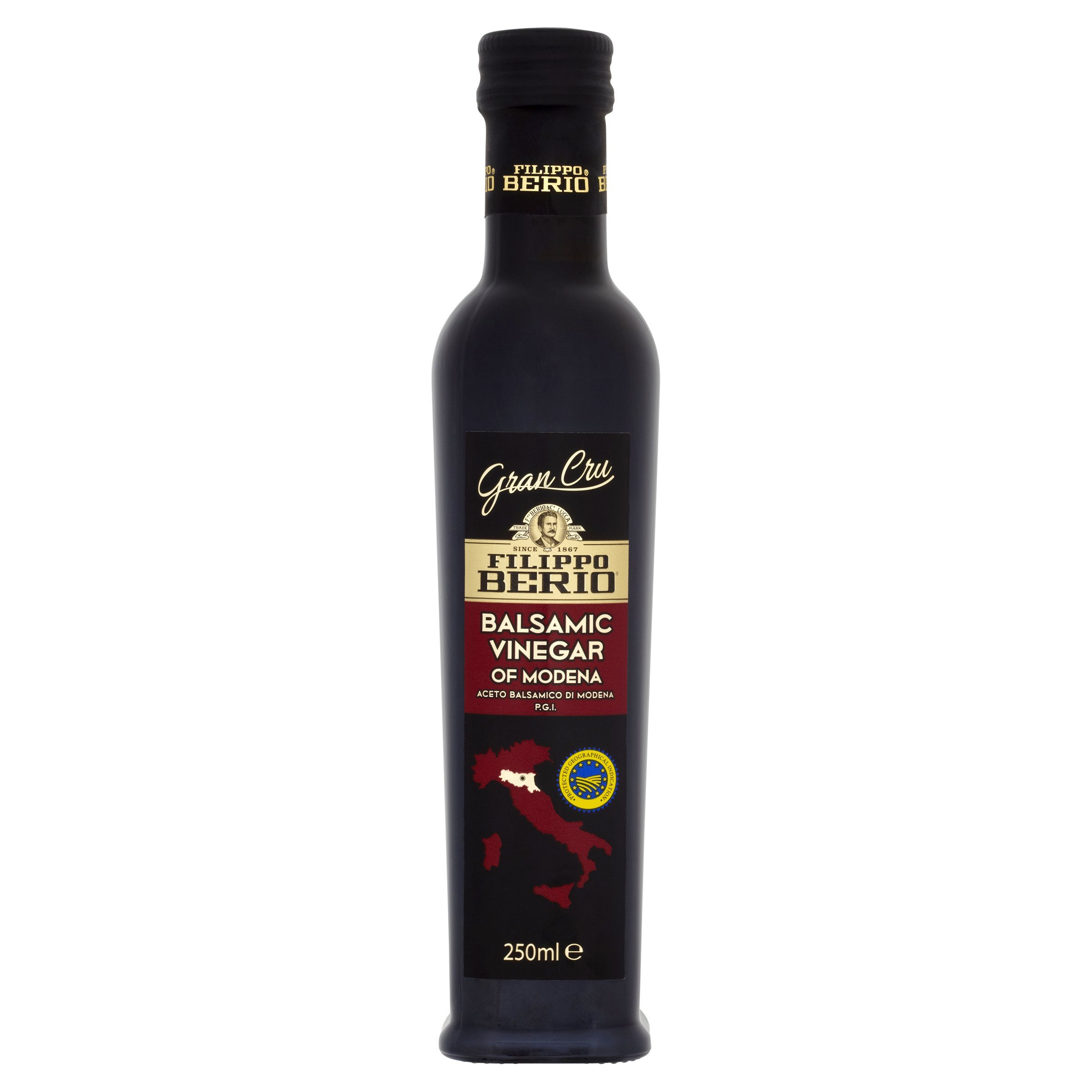 Filippo Berio Gran Cru - Vinagre balsámico (250 ml, 6 unidades)
