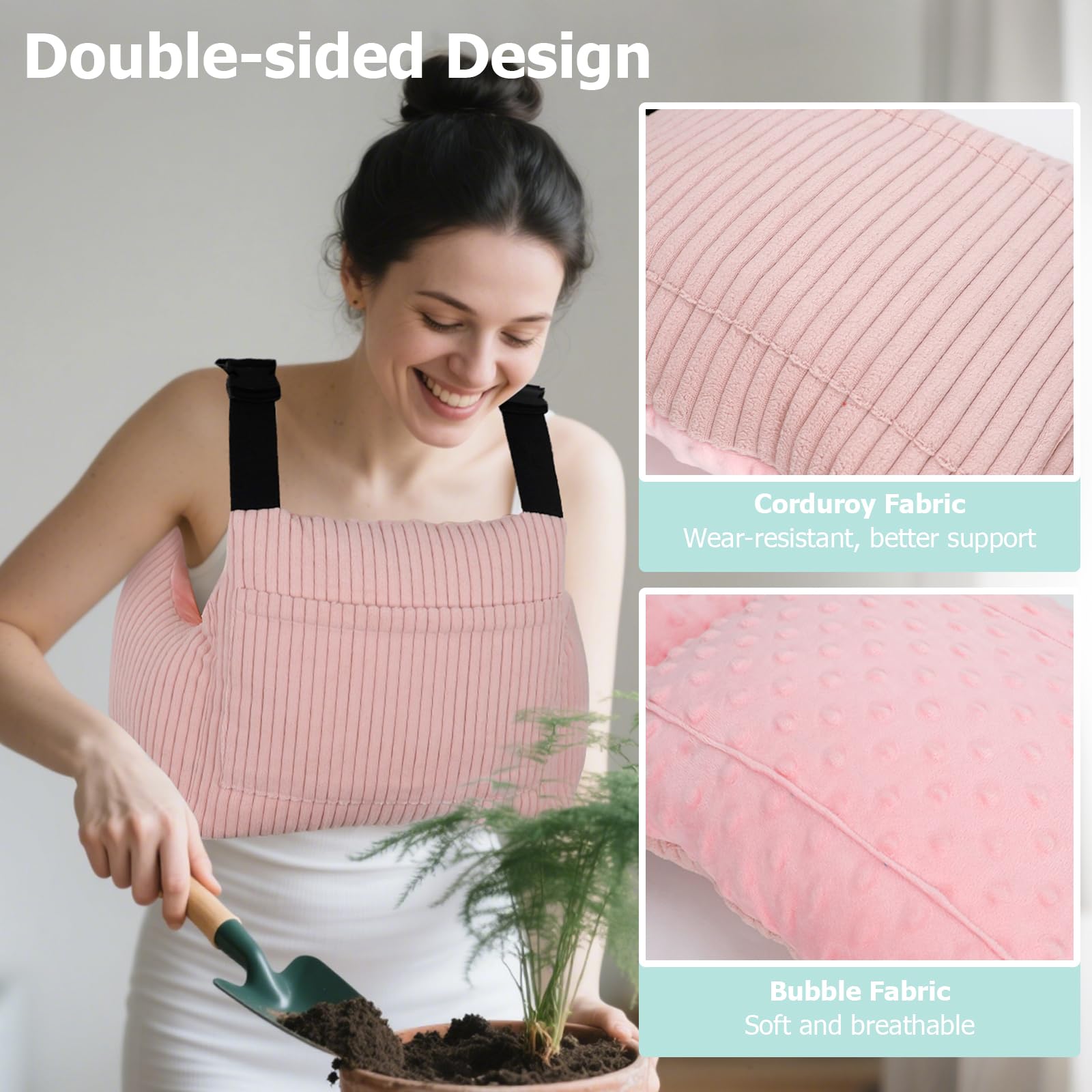 Oreillers post-mastectomie après hystérectomie - Fournitures de récupération de la mastectomie - Cadeau pour femme - Aide à la récupération et au repos - Rose