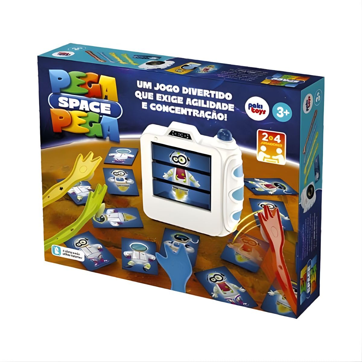 Paki Toys Jogo Pega Pega Space | Brinquedo Educativo, Formato de