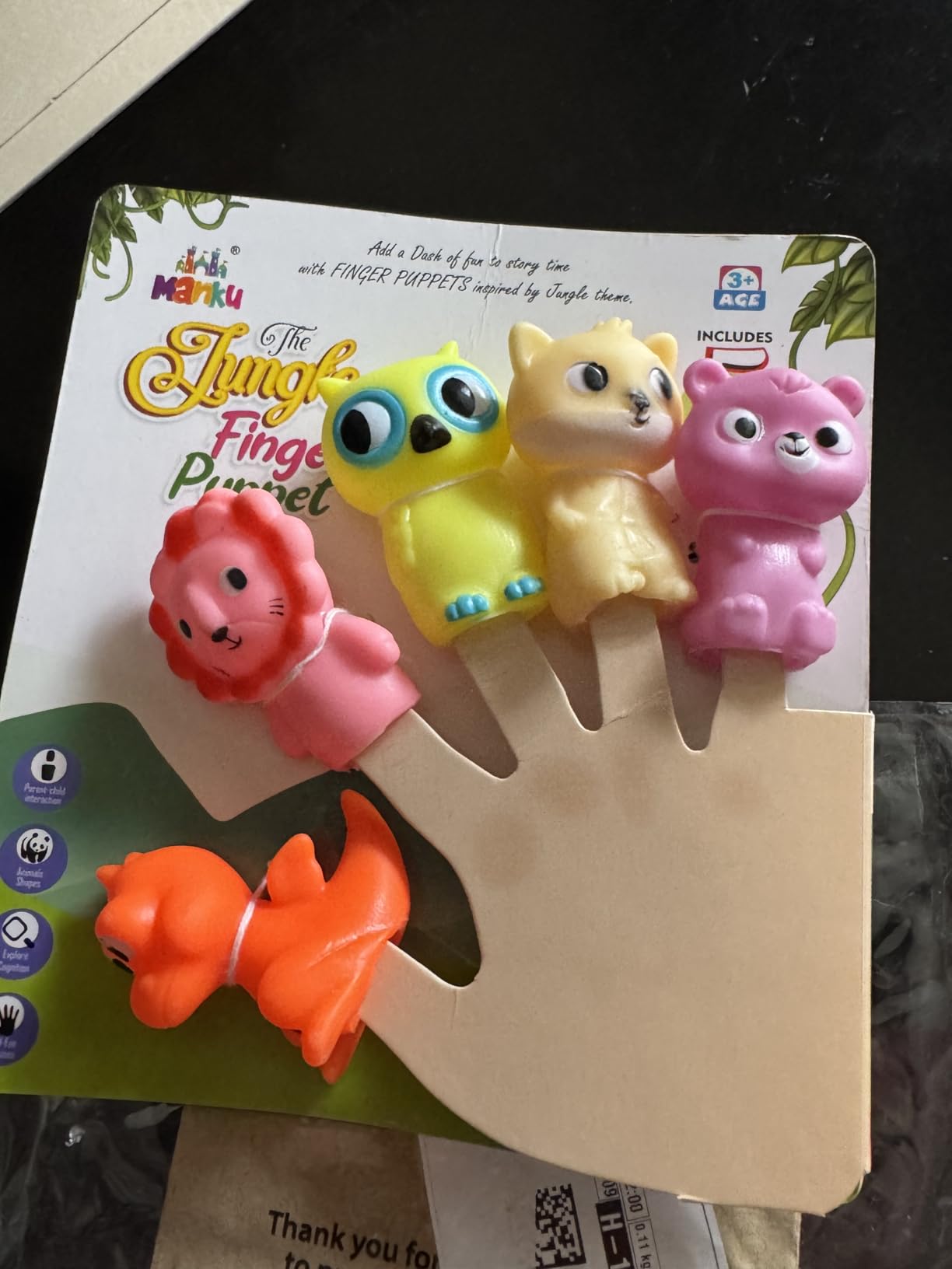 One Random Puppet Buy FunBlast PVC Finger Puppets Toys for Kids - Pack of 5 Rubber Animal ...