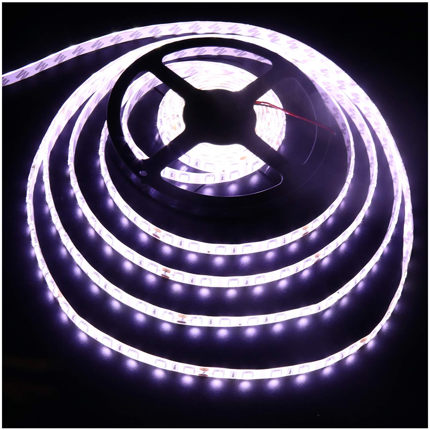 GQL 5m Flexible LED Strip Light White, DC 24V 5050 300LEDs, IP65 Waterproof, Self-Adhesive Tape Home Kitchen Bar Cabinet Decoration Rope Light