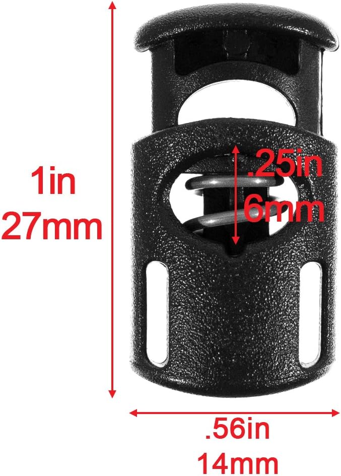 Paracord Planet Ellipse Spring Cord Lock 1/4 Inch – Paracord and Clothing – Multiple Colors and Pack Size Options - Image 2