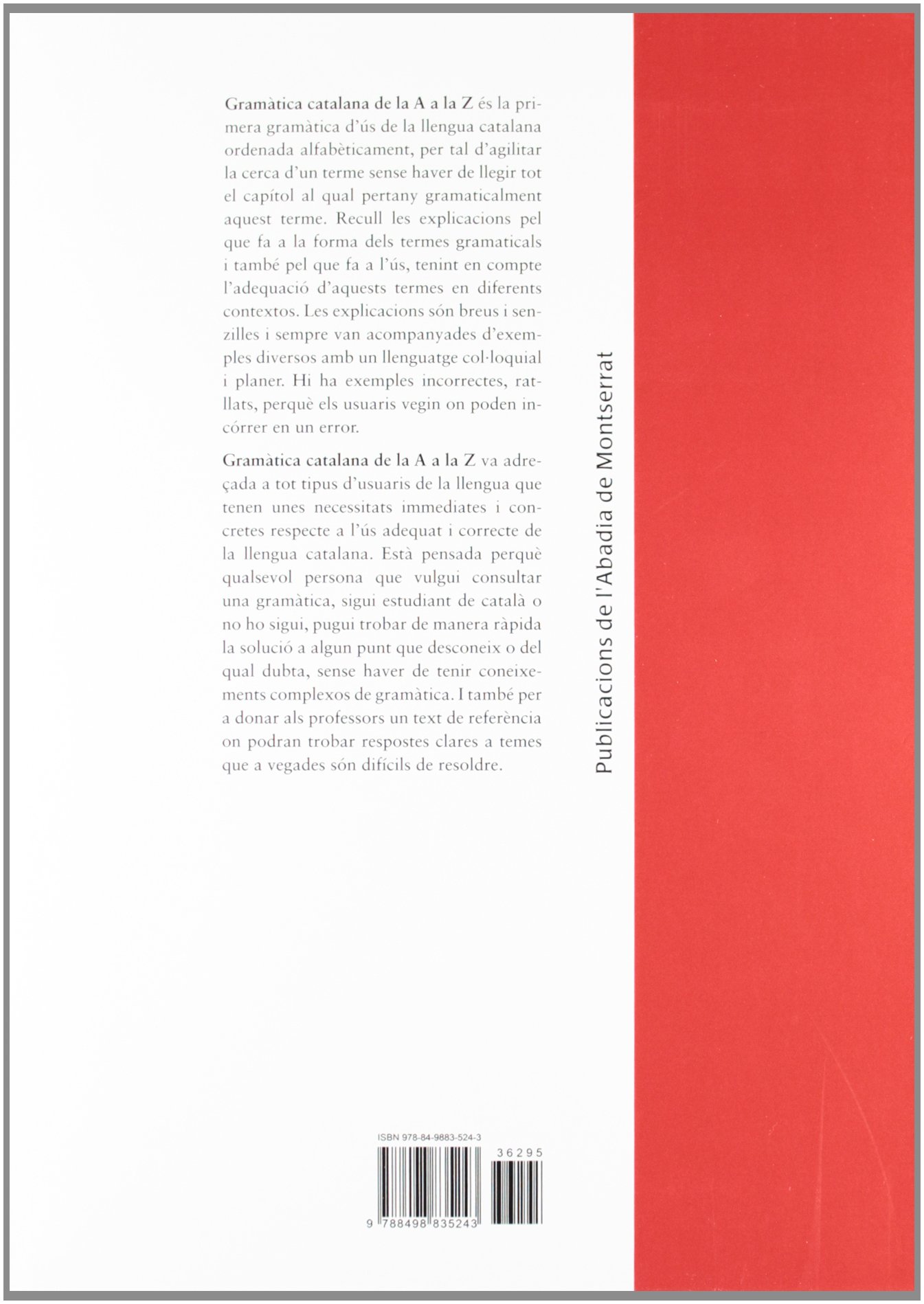 Gramàtica catalana de la A a la Z