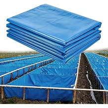 Blue HDPE Irrigation Pond Liner for Aquaculture Ponds Industrial Reservoir Heavy Duty Pond Membrane for Koi Ponds Water Garden Outdoor Landscaping3.3x19.7ft