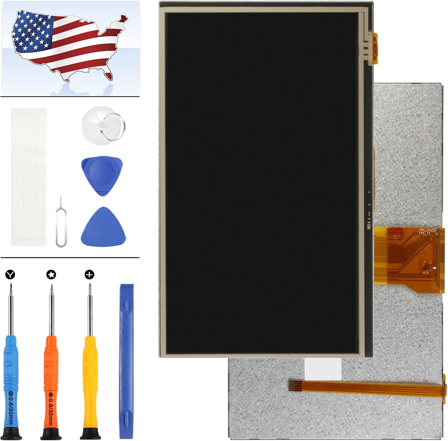 A-MIND NEW for Grade A TM070RBH10-00 LCD Screen for Grade A TM070RBH10-00 7.0" 800×480 LCD Display Panel Replacement Kit
