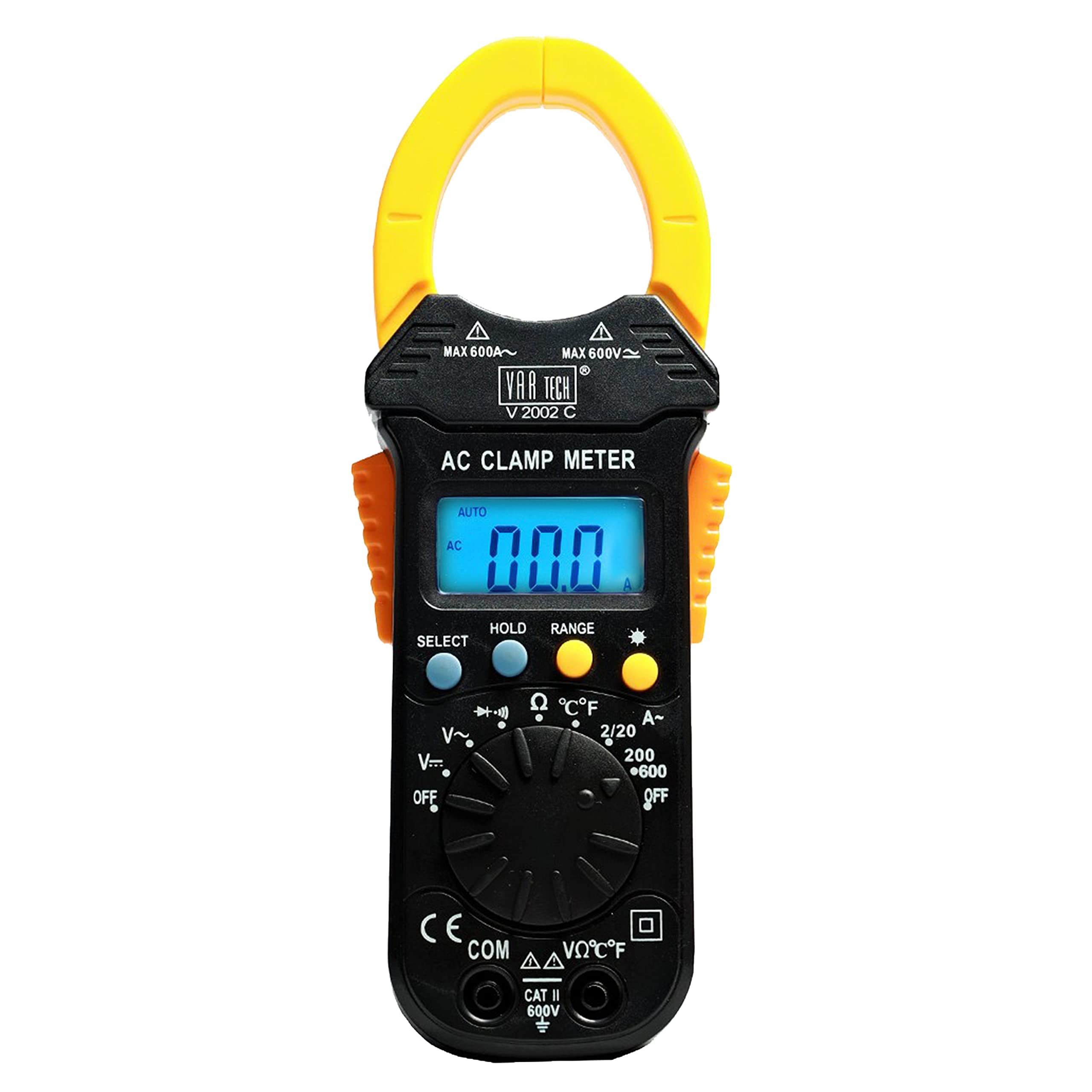 VAR TECH Digital Clamp Meter V 2002 C, 3 ½ Digits (2000 Counts), Auto Ranging, Temp. Test & Backlight (B09B3Y7JMQ) Amazon Price History, Amazon Price Tracker