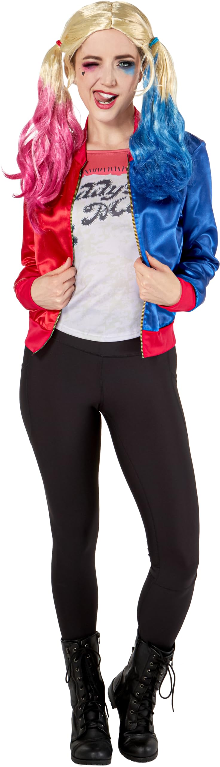 Rubie's 820078M Suicide Squad Ladies Harley Quinn Joker World Book Day and Book Week Costume Kit Medium, Multicolor, M