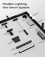 Vista 3 de SCON Rieles de rieles de 1.65 pies/19.7 pulgadas, kit de iluminación de riel magnético empotrado, sistema de riel de aluminio de 19.7 in, fácil