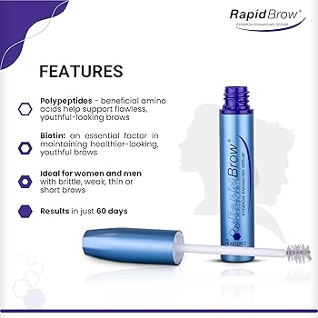 Amazon.com: RAPIDBROW Eyebrow Enhancing Serum, 3ml /0.1 Fluid