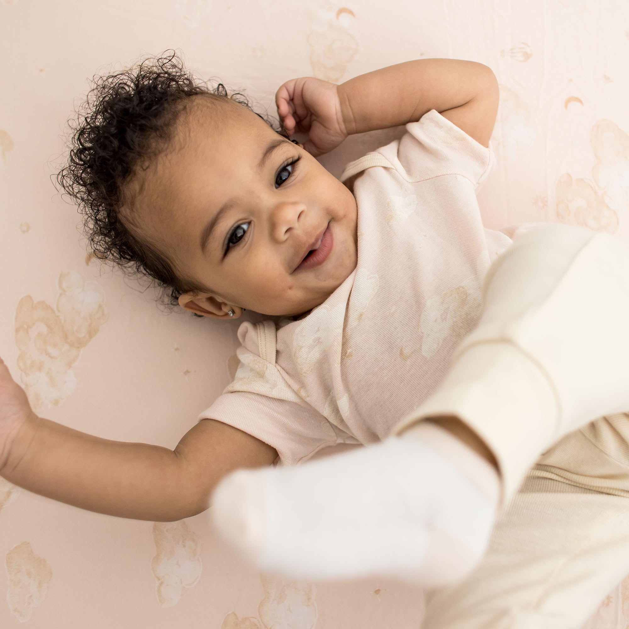 Burt's Bees Baby Essential Organic Cotton Fitted Crib Sheet, Breathable for Boy Girl Standard Crib & Toddler Mattresses