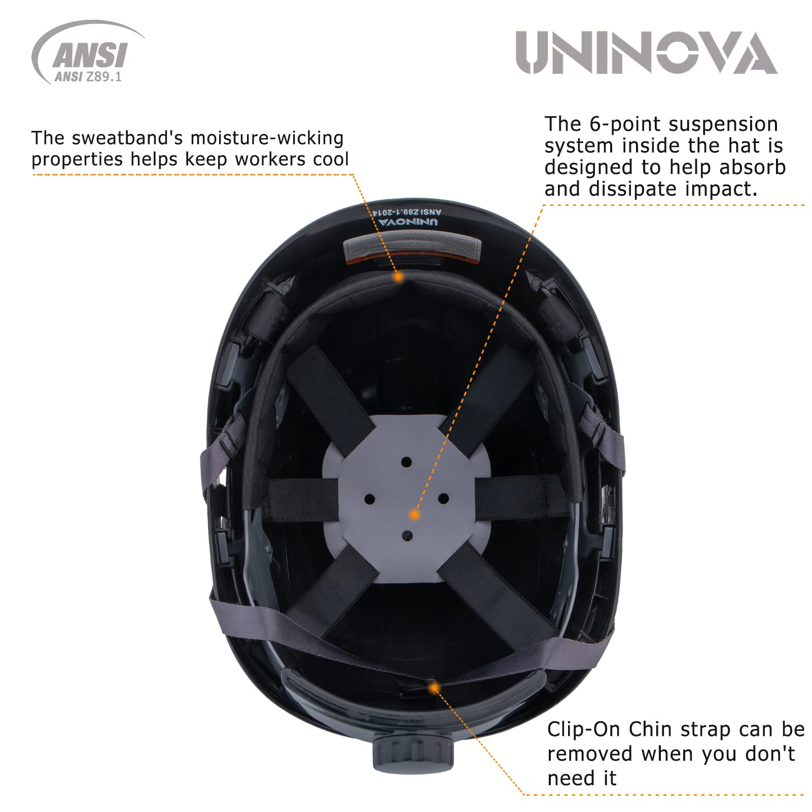 Cascos De Construccion, casco di sicurezza ventilato | HardHat OSHA Casco di Sicurezza Edilizia, 6 Pt Sospensione Regolabile Sospensione per Arboricoltore