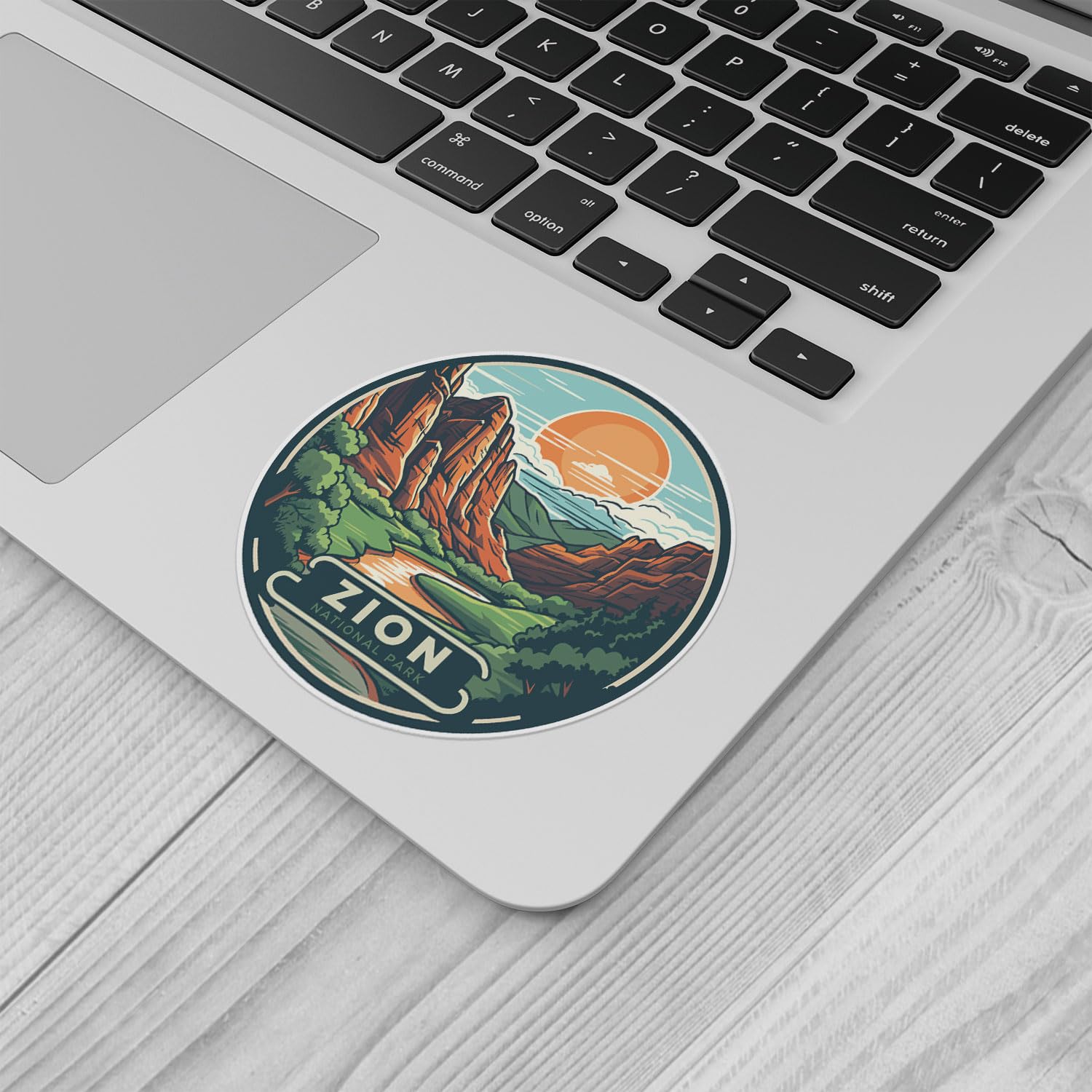 Zion National Park Waterproof Vinyl Sticker - 3 Inch Outdoor Decal For Cars, Laptops & Water Bottles