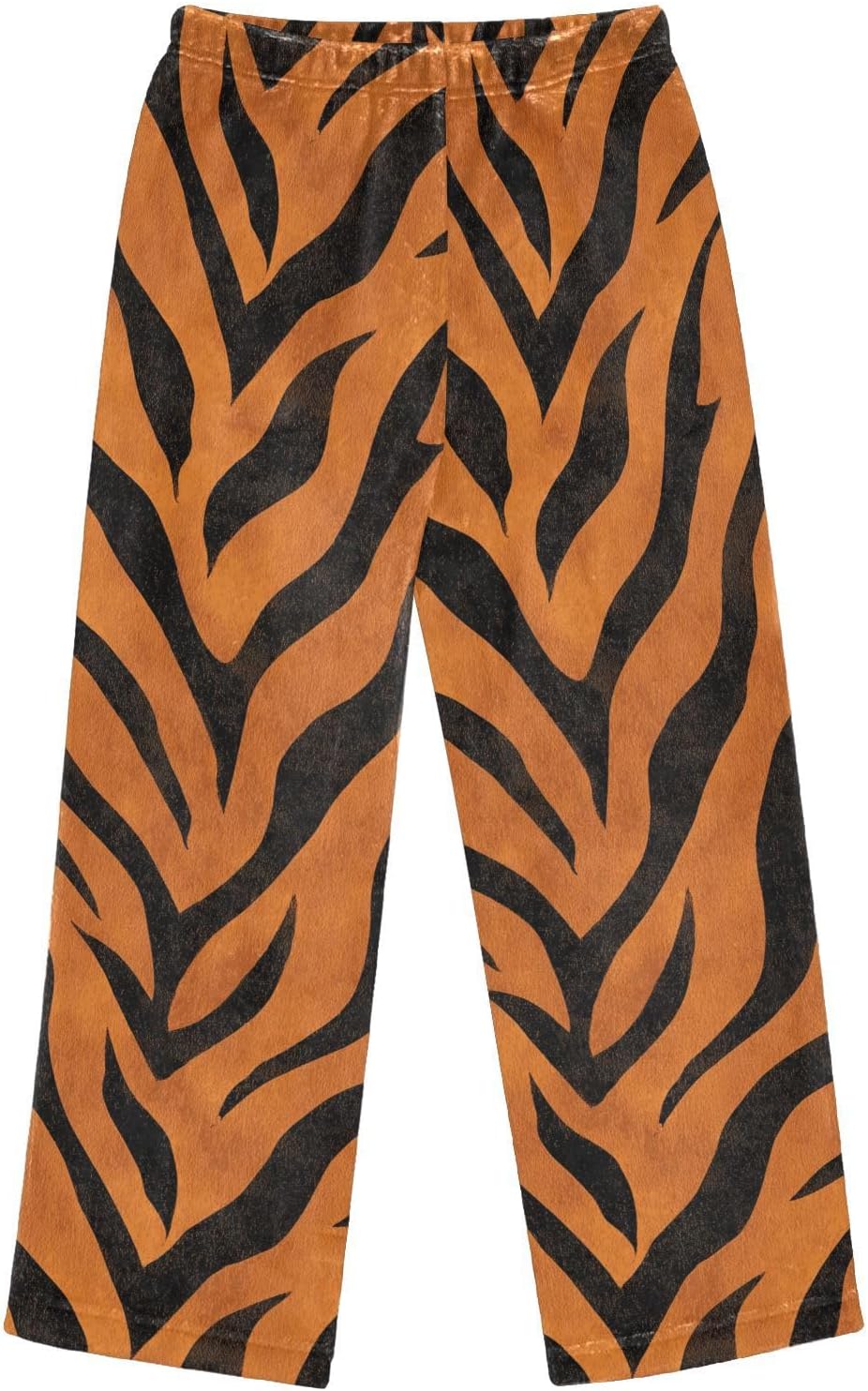 Cartoon Tiger Stripes Pattern Boys Pants for Kids Fleece Bottoms Long Jogger Pants Trousers with Pockets Size 6-14Y