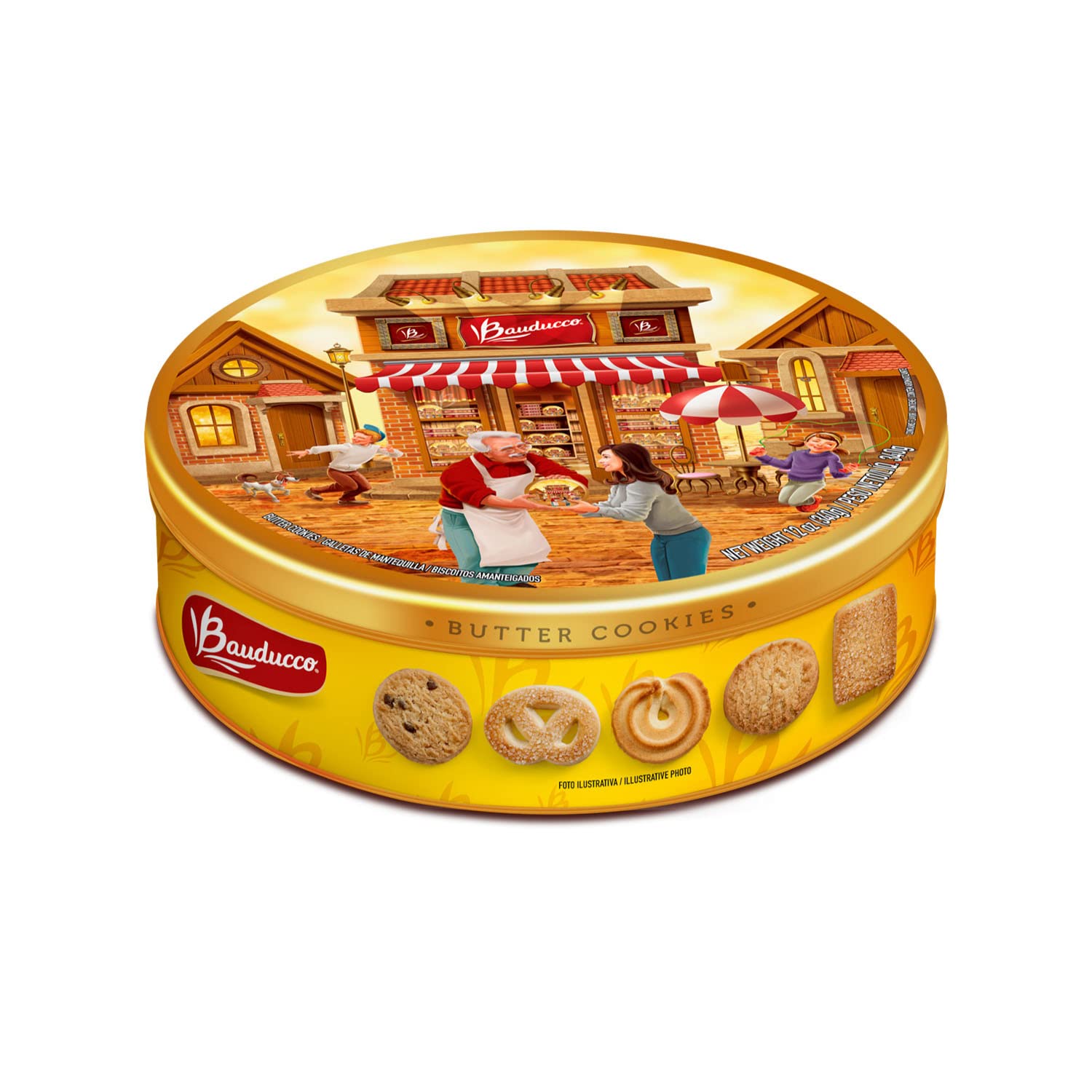 Bauducco Butter Cookies Tin Convenient Sorted Butter