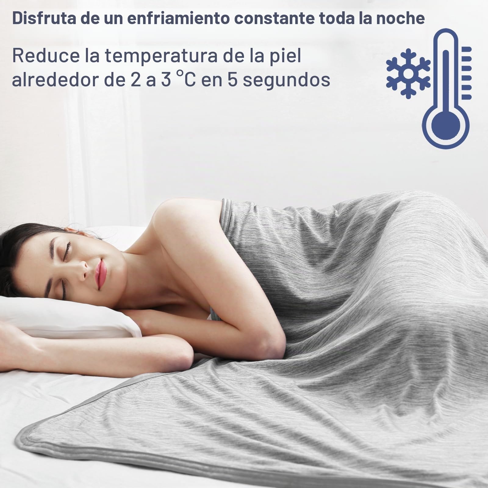 Avoalre Manta Refrescante de Verano 200×220cm Manta Verano de Doble Cara con Fibra de Enfriamiento Japonesa Q-MAX>0.5 Transpirable Suave Anti Estático Alivia Sudor y Ayuda Sueño para Cama Sofá, Gris