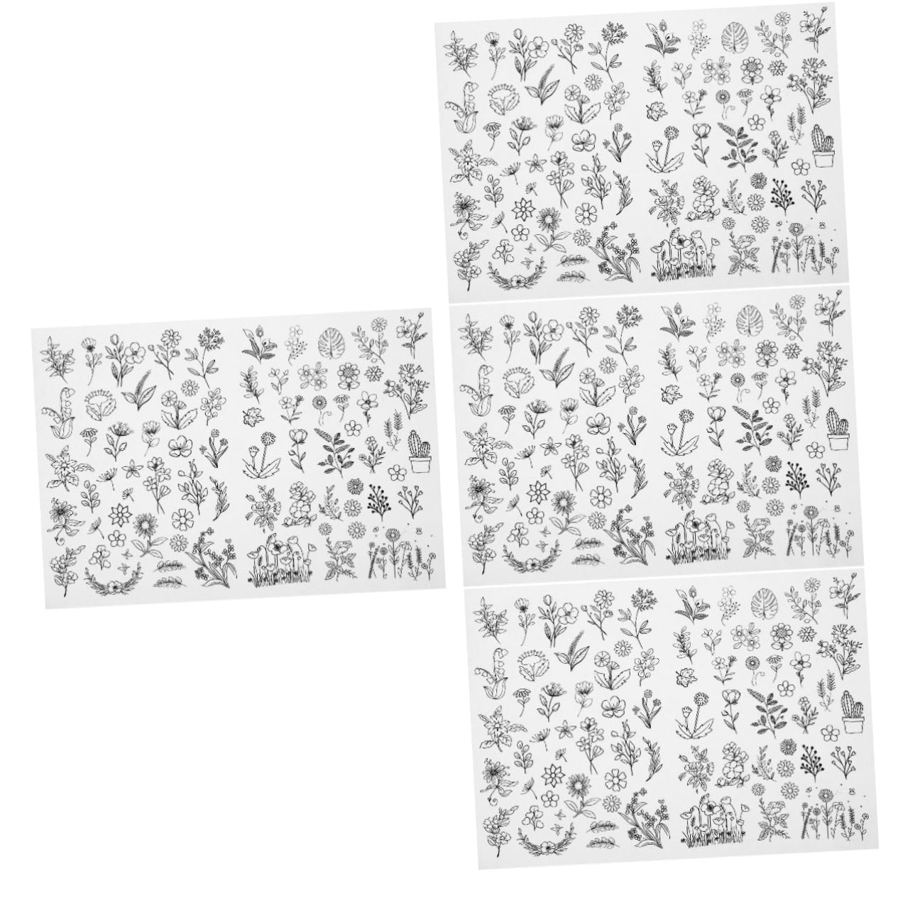 Modèle broderie soluble Tofficu avec 4 feuilles feutre laine papier hydrosoluble