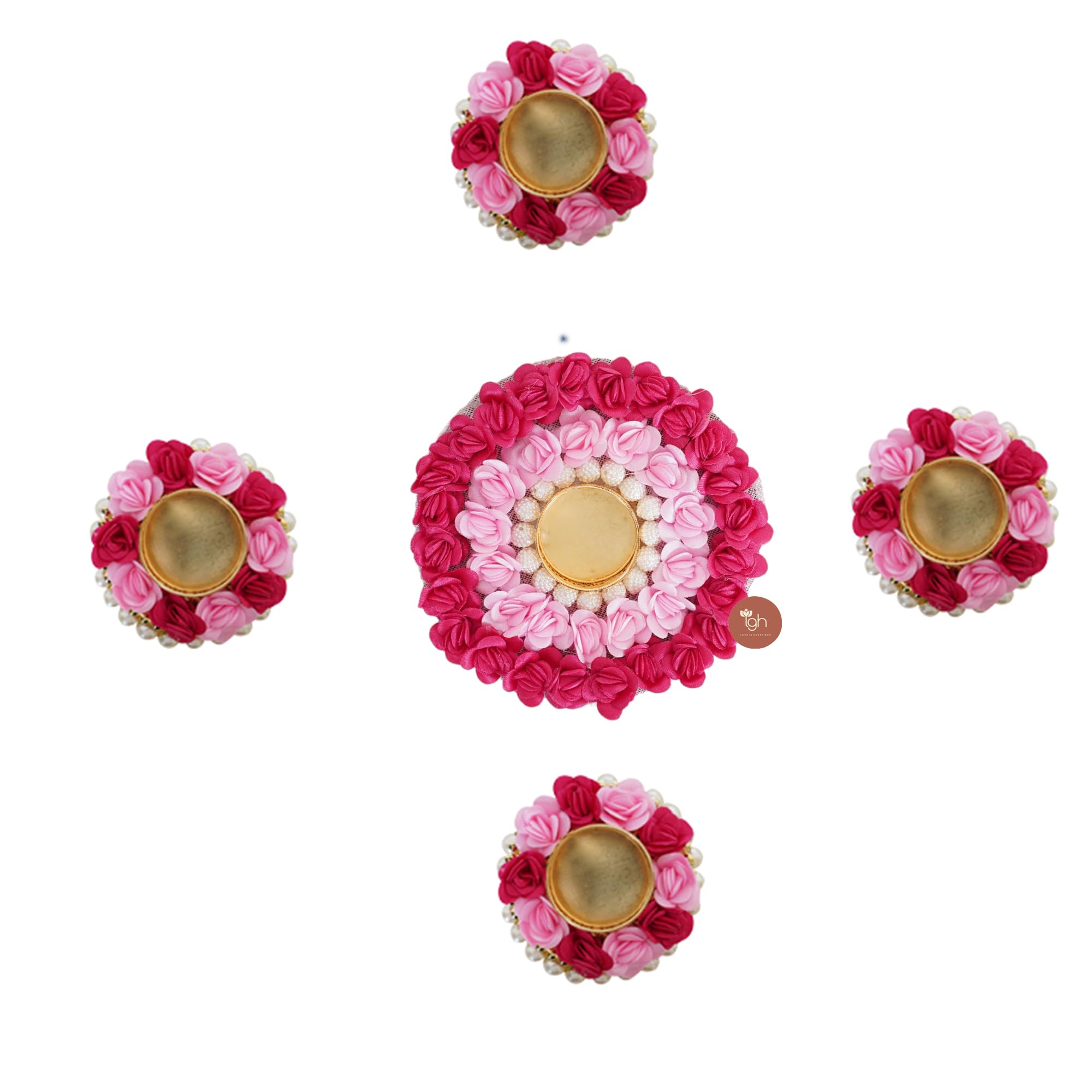 IGH Handmade Floral Rangoli Set | Diwali Home Decor for Weddings, Housewarming, Tea Parties & Valentine’s Day