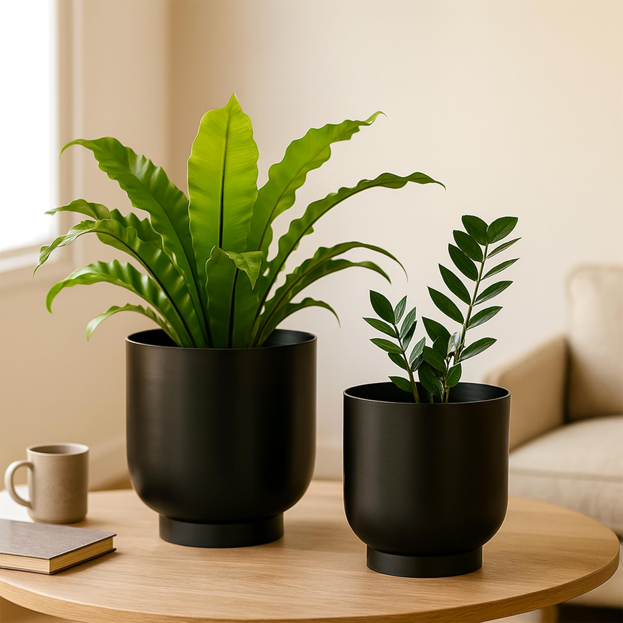 Metallic Miniature Planters - Gold Set of 2 -8