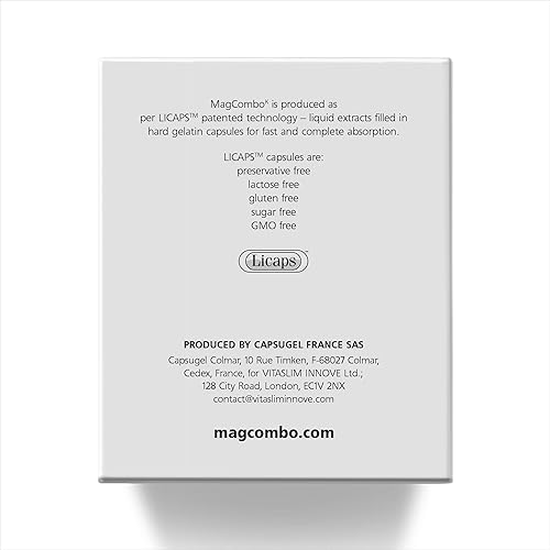 Miniatura 3 de MagCombo - Magnesio puro concentrado, fórmula de aceite especial para máxima absorción, enriquecido con vitaminas 2, 6, 12 y , solo 1 cápsula al