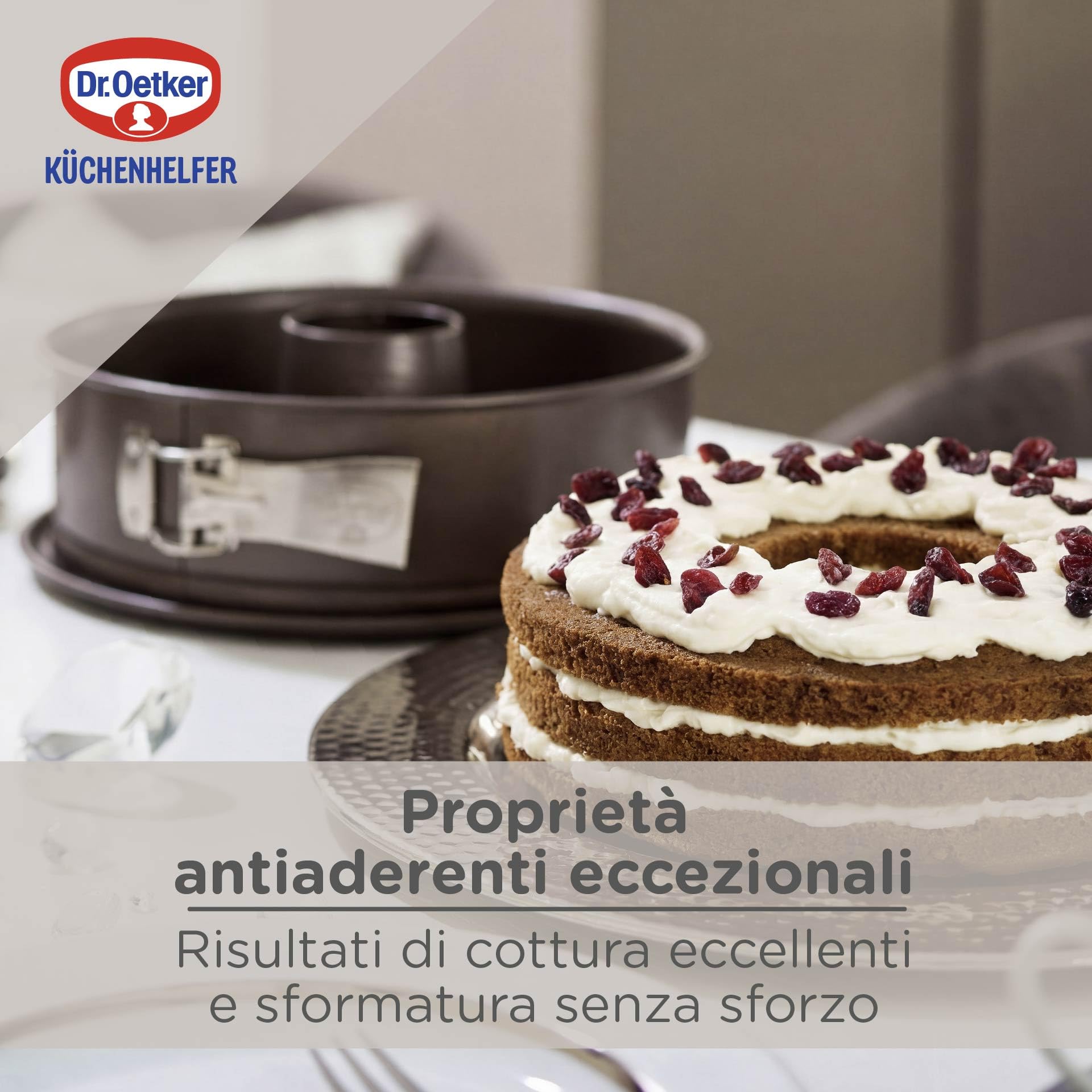 Dr. Oetker Spring Form, Acciaio, Marrone, 28 cm