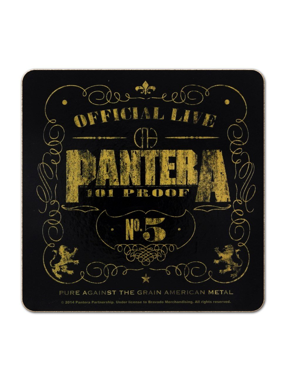 Pantera Single Cork Coaster: Proof