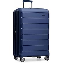 Pagosa Hardshell Expandable Luggage with Spinner Wheels, Navy, 30-Inch Large