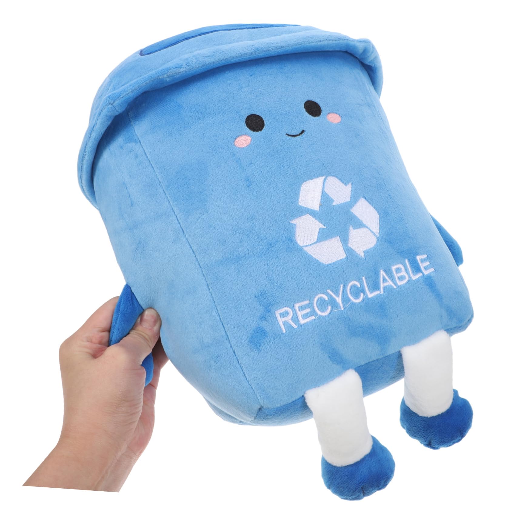 Kuschelkissen Flauschig als Süßes Cartoon Kissen mit Plüsch und Pp Baumwolle Gefüllt Multifunktional für Sofa und Bett Blau und Gemütlich