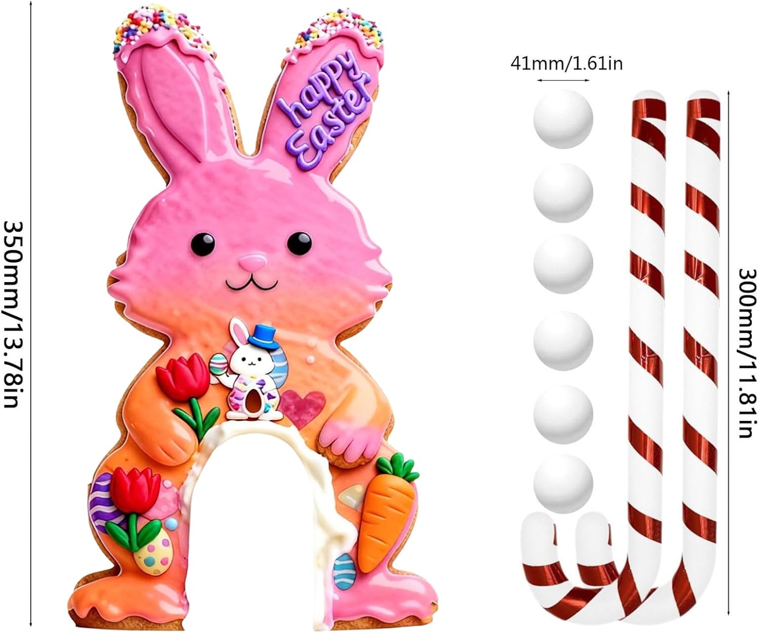 Genérico Easter Mini Golf Game | Easter Entertainment Activity | Small Golf Court with Balls and Sticks - for Kids and Adults Gatherings in Living Room Bedroom or Playroom