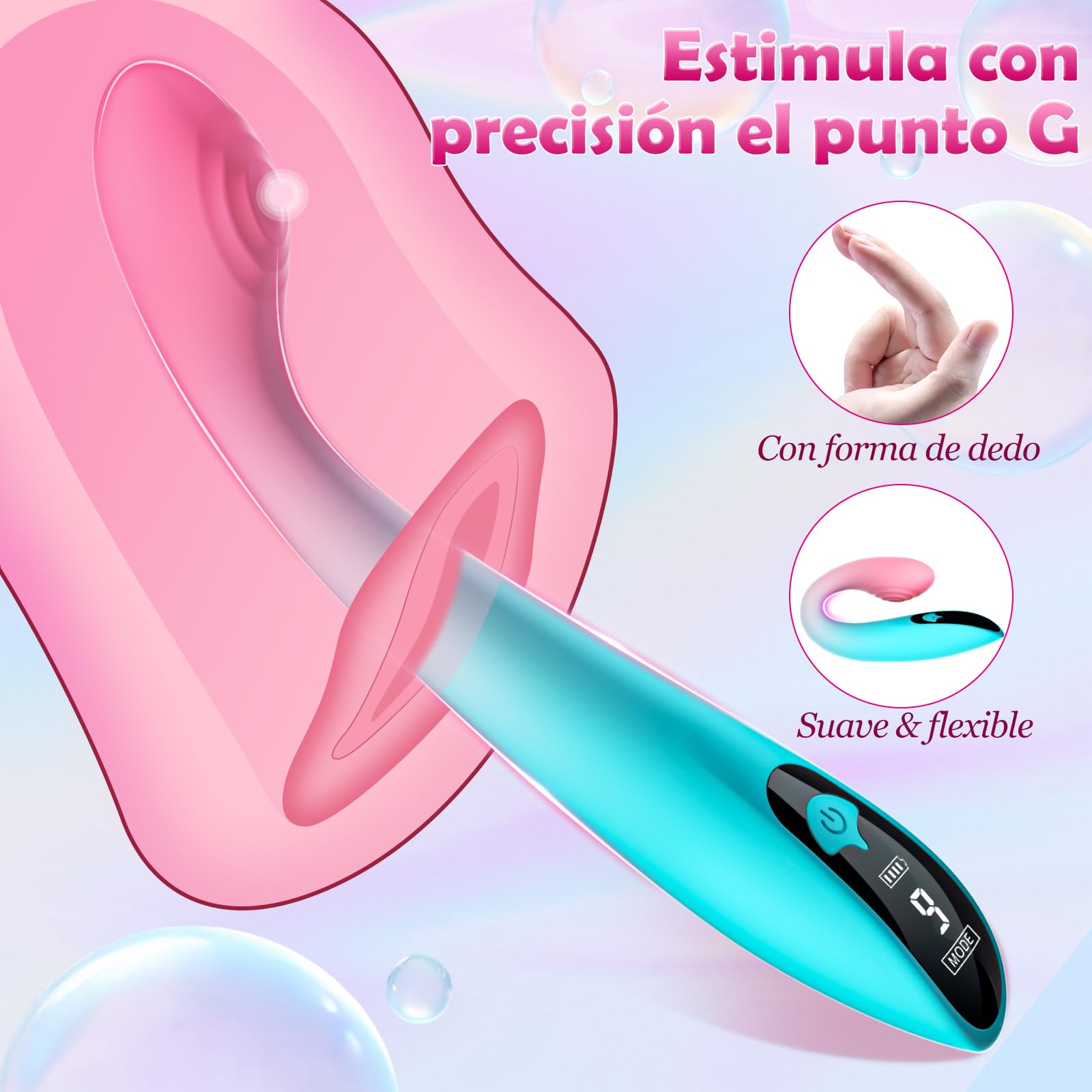 Sex Toýs Vibrador Femenino - Consolador Vibrador para Mujeres y Parejas, Set de Juguetes Eróticos Masculinos Gay Liver Gate Plug con 9 Patrones de Vibración, Estimulador del Clítoris y Punto G