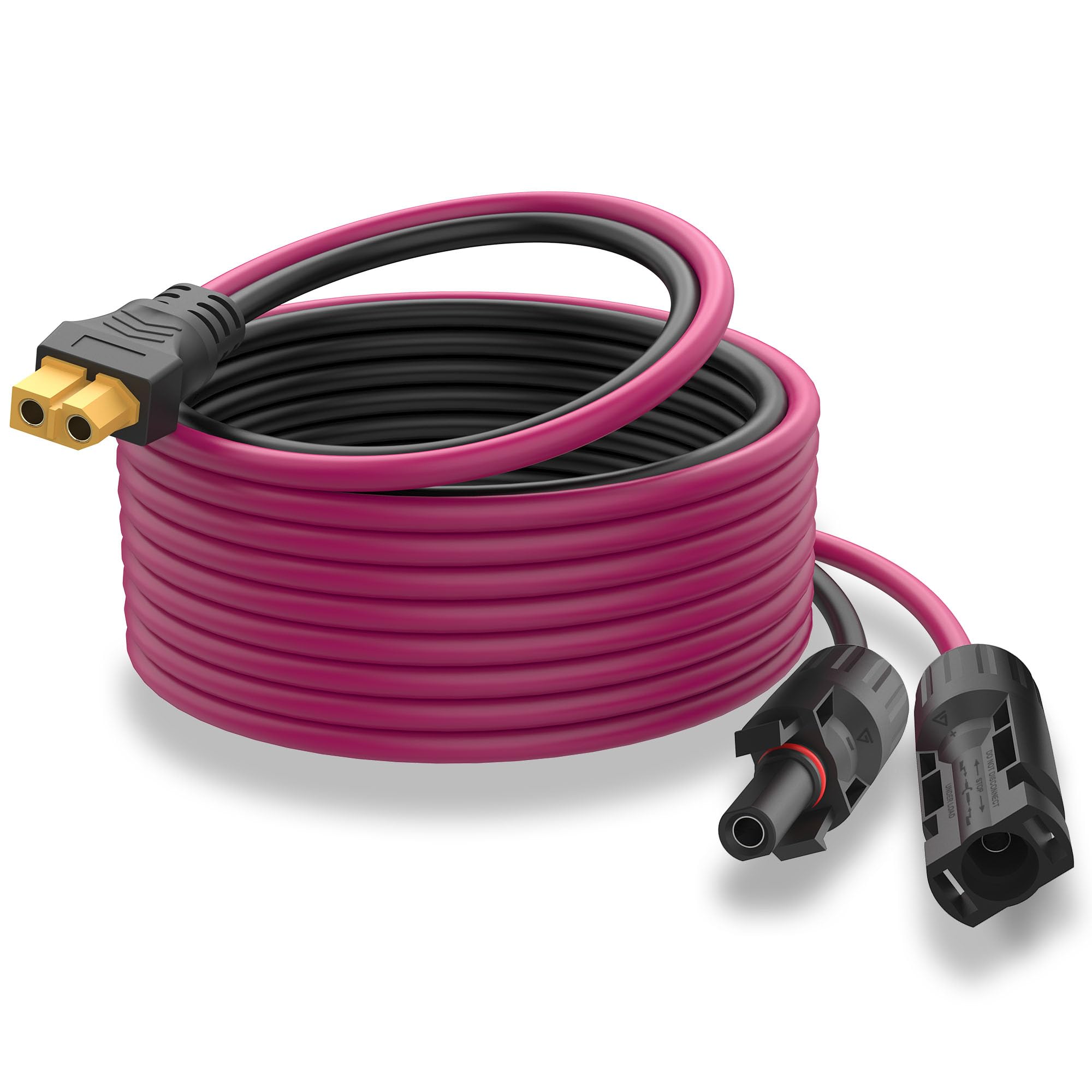 HIEbee Câble solaire 12 AWG vers XT60i - Fiche solaire vers XT60i - Câble adaptateur pour centrale électrique portable (9,9 FT)