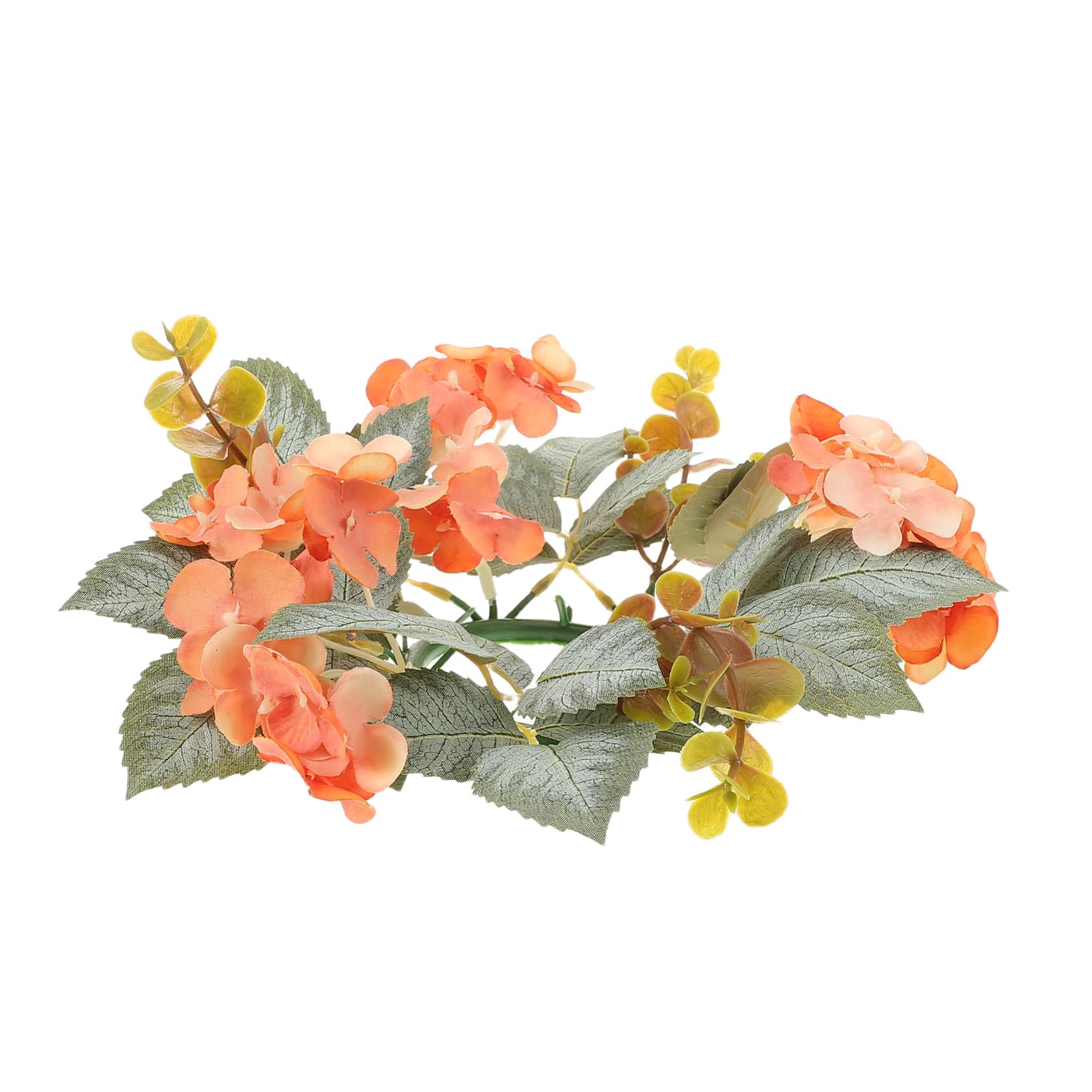 Couronne d'eucalyptus et anneau de bougie artificiel pour centre de table élégant