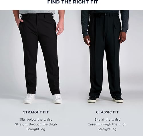 Miniatura 7 de Haggar Hombre Cool Right Performance Flex Solid Classic Fit Pantalón de parte delantera plana