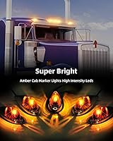 Vista 2 de 2 luces LED de 2 diodos para marcador lateral de remolque de 2.5 pulgadas, luz de marcador lateral ovalada LED para remolque, guardabarros, luces