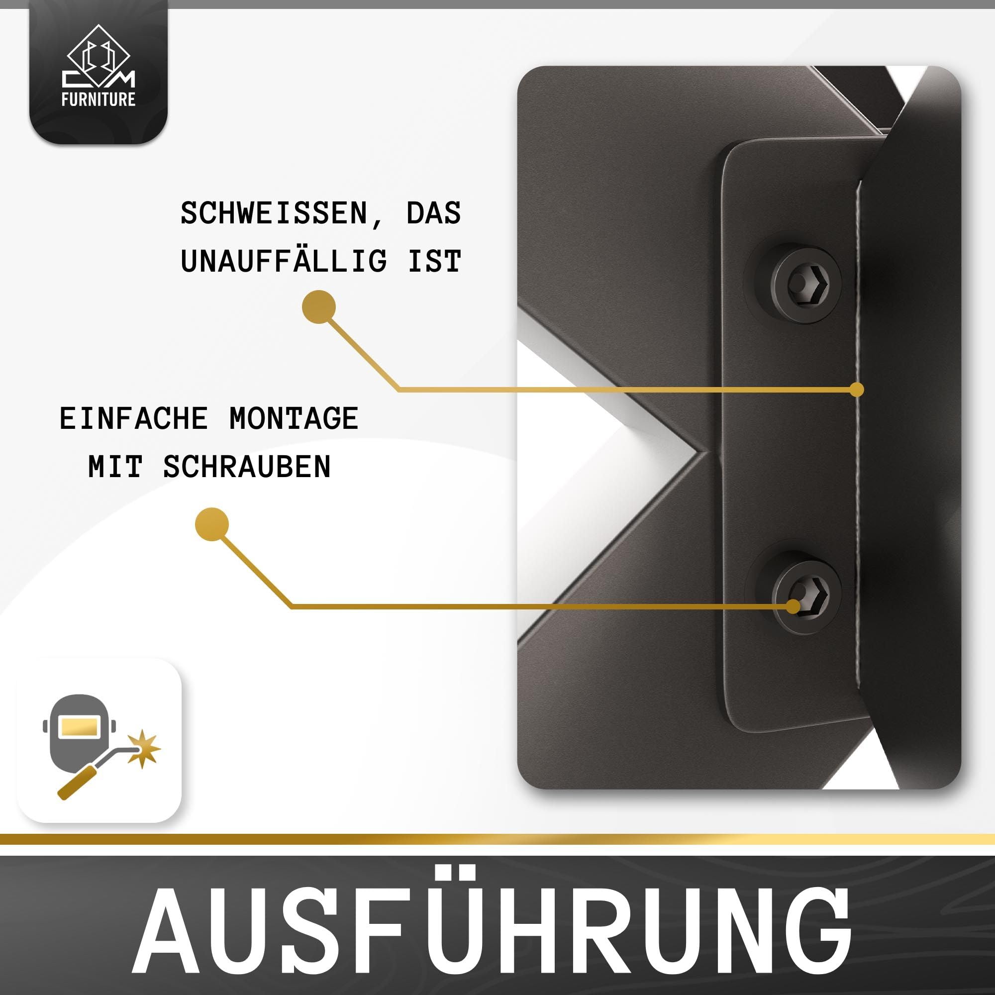 Tischbeine Tischgestell Metall Schwarz Hoch 72cm für Esstisch