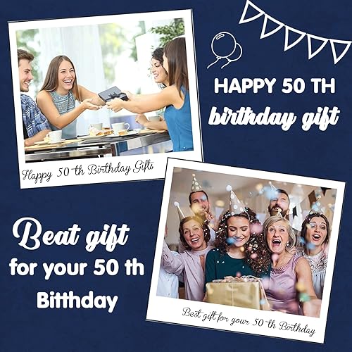 Miniatura 4 de Regalos de cumpleaños 50 para hombres y mujeres, regalo de cumpleaños de 50 años para marido, esposa, papá, mamá, manta de 60 x 50 pulgadas