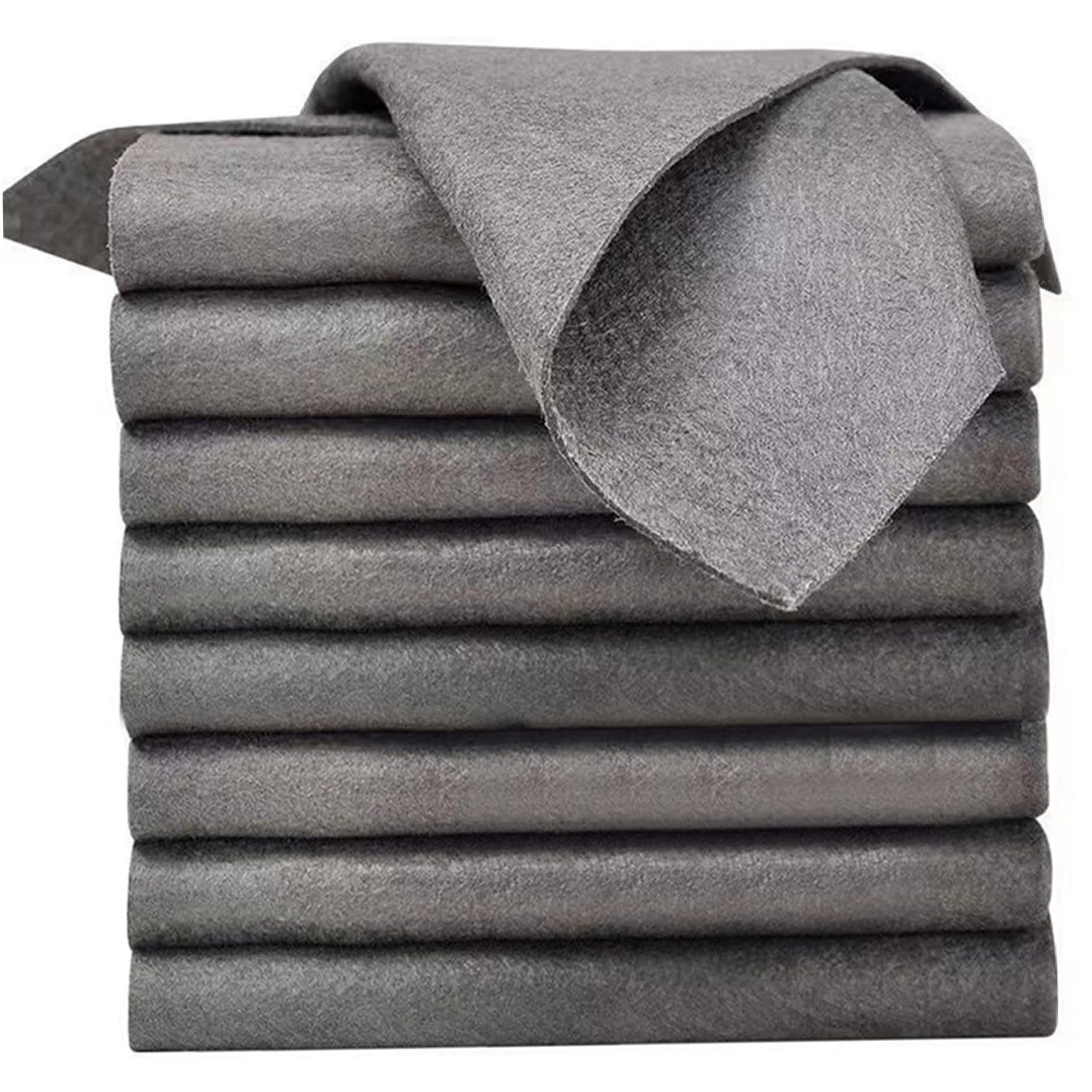 NASSMOSSE Thickened Microfibre Cleaning Cloths – 8PCS Streak-Free, Reusable Multi-Purpose Rags for Glass, Mirror