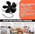 97012248 Range Hood Fan Motor Assembly, 8.625" W x 6.5" H, 2-Speed, 120V, Compatible with Broan 40000, 42000, 42000-K