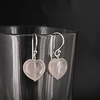 Vista 92 de Gempires Natural Heart Crystals Earring, Heart Gemstone, Energy Healing Crystals, Birthday, Gift for Her, Gemstone Jewelry Yaxaite
